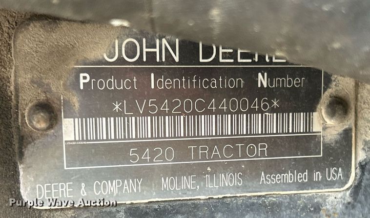 image for item EK8024 2004 John Deere 5420 tractor