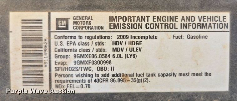 image for item EL2005 2009 Chevrolet 3500 school bus