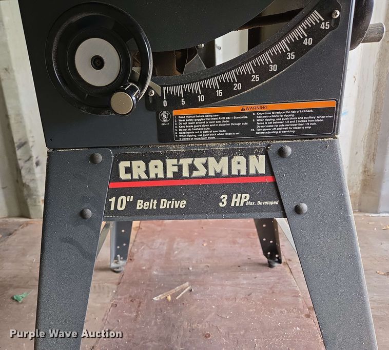 image for item EM7184 Craftsman  113 table saw 