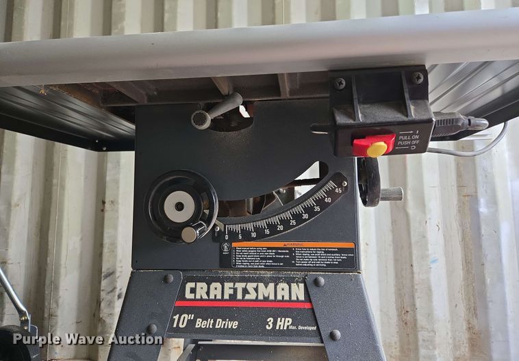 image for item EM7184 Craftsman  113 table saw 