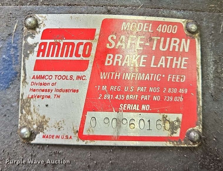 image for item EM7191 Ammco 4000 brake lathe 