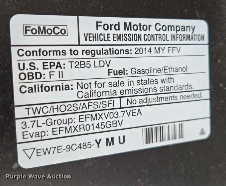 image for item EM7207 2014 Ford  Taurus Police Interceptor 