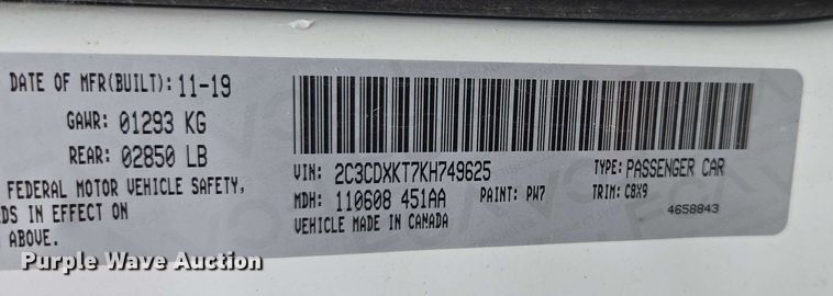 image for item EM7217 2019 Dodge  Charger Police 