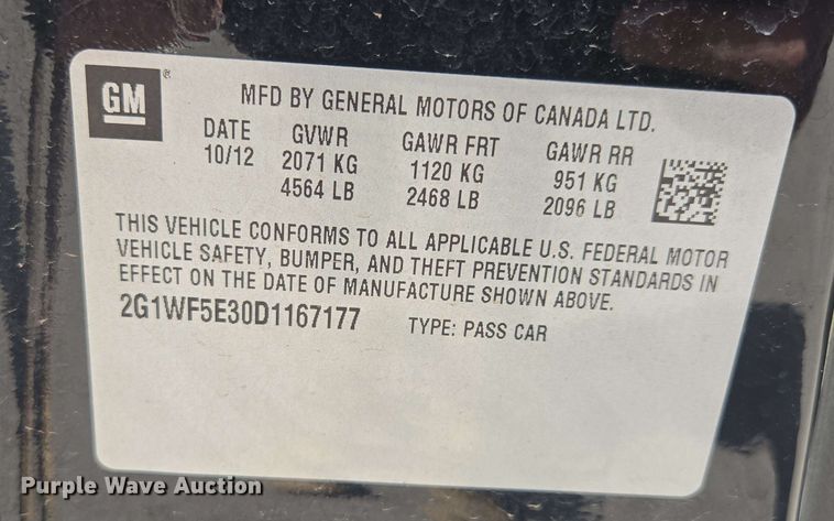 image for item EM7224 2013 Chevrolet  Impala  