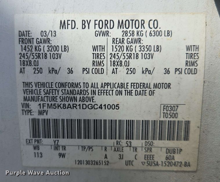 image for item EM7225 2013 Ford  Explorer Police Interceptor SUV