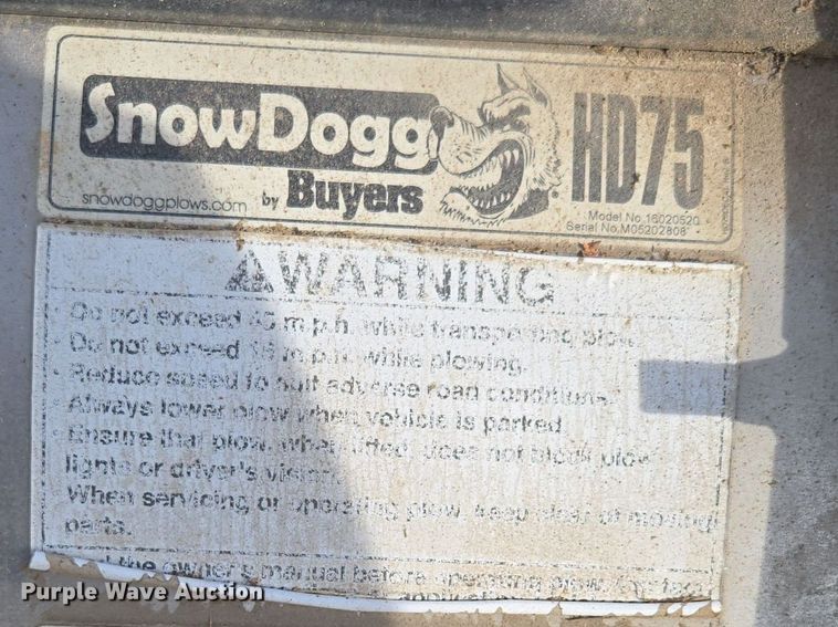 image for item EN3650 Buyers SnowDogg 16011000 snow plow