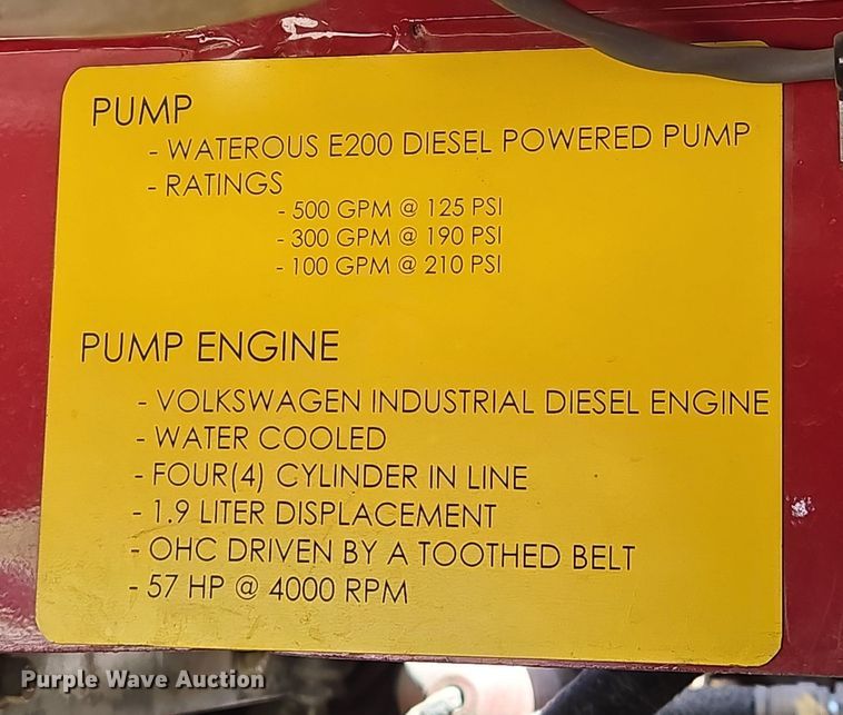 image for item EN8928 2005 Ford F550 Super Duty XL rescue pumper fire truck