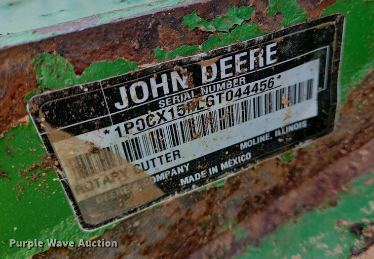 image for item EO0772 John Deere CX15 batwing rotary mower