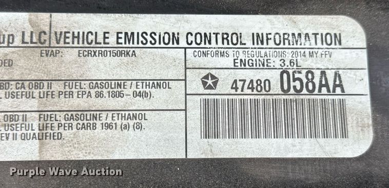 image for item EQ1451 2014 Dodge Grand Caravan handicap accessible van