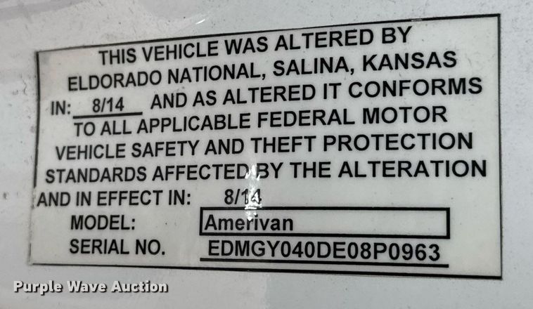 image for item EQ1451 2014 Dodge Grand Caravan handicap accessible van