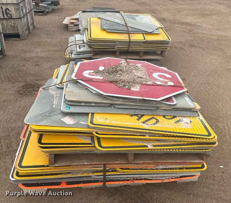 image for item ER5215 (3) pallets of road signs