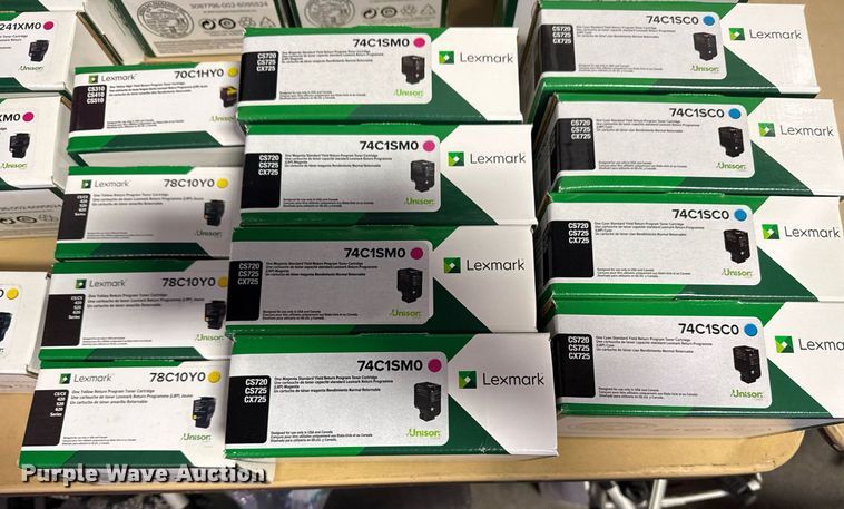 image for item NO9741 Approximately 62 Lexmark toner cartridges