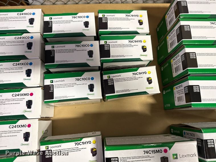 image for item NO9741 Approximately 62 Lexmark toner cartridges