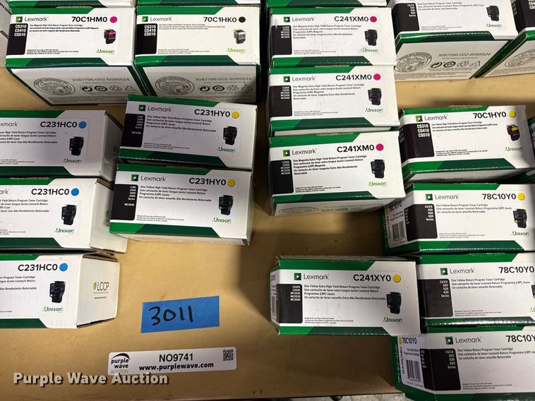 image for item NO9741 Approximately 62 Lexmark toner cartridges