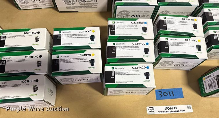 image for item NO9741 Approximately 62 Lexmark toner cartridges