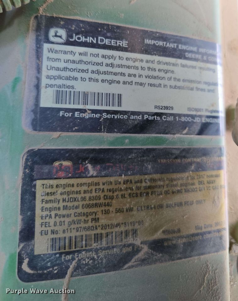 image for item DE2179 2017 John Deere 6175R MFWD tractor