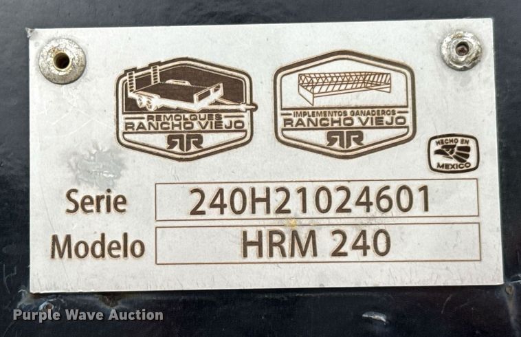 image for item DO0896 Rancho Viejo HRM240 hay bale trailer