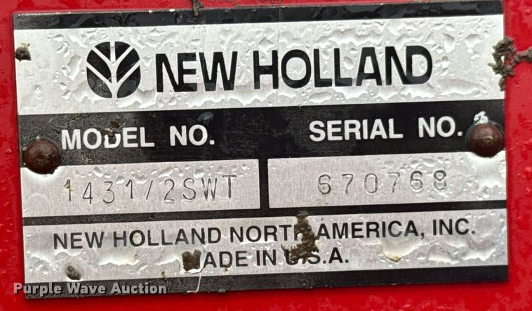 image for item DO0991 2002 New Holland 1431 Discbine disc mower