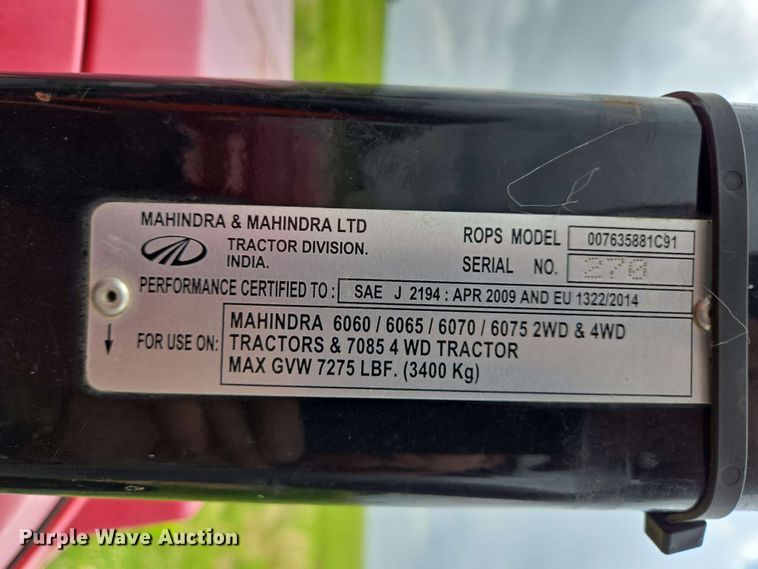 image for item DT4843 Mahindra 6075 PST MFWD tractor