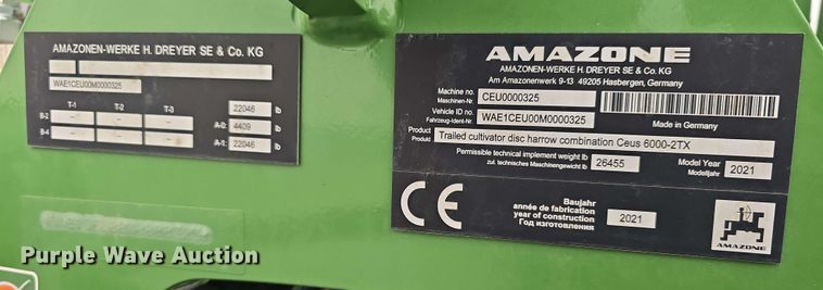 image for item DT6829 2021 Amazone Ceus 6000-2TX mulch finisher