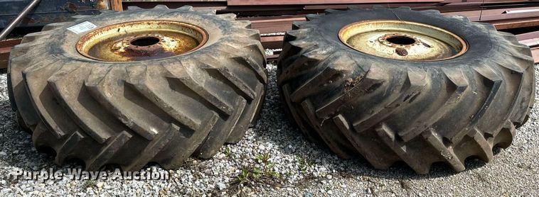image for item DV1959 (2) 24.5-32 tires and wheels
