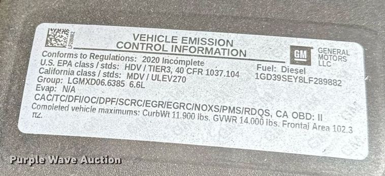 image for item DY8017 2020 GMC Sierra 3500HD bale bed pickup truck