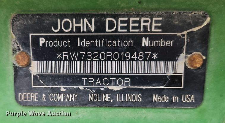 image for item EB8012 2004 John Deere 7320 MFWD tractor