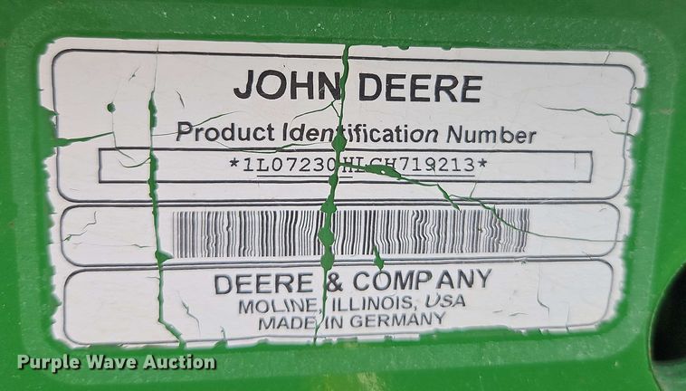 image for item EB8014 John Deere 7230 MFWD tractor