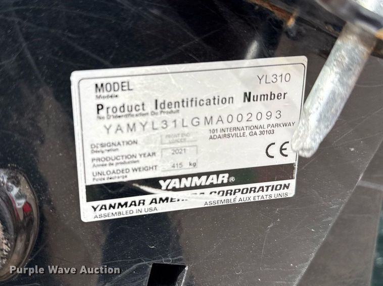 image for item EG5774 2021 Yanmar YT235 MFWD tractor