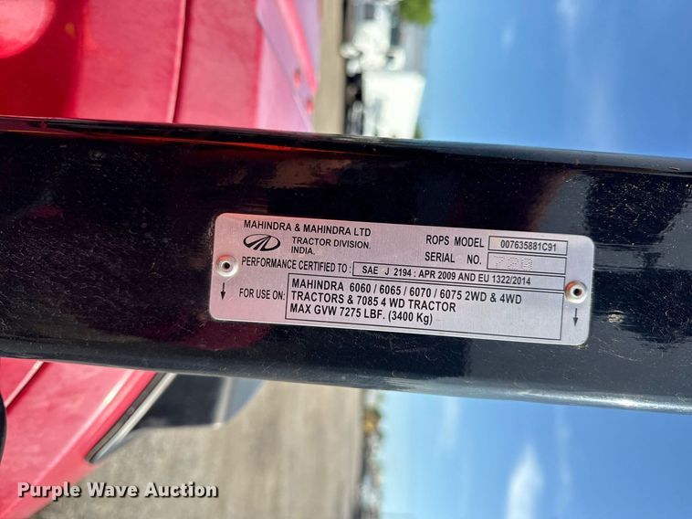 image for item EG5808 2021 Mahindra 6075 PST MFWD tractor