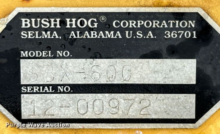 image for item EJ3676 Bush Hog SBX-600 box blade