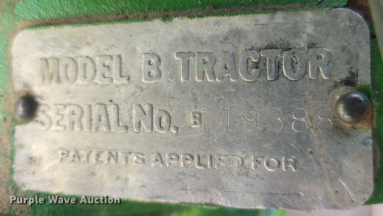 image for item EK2355 John Deere  B tractor