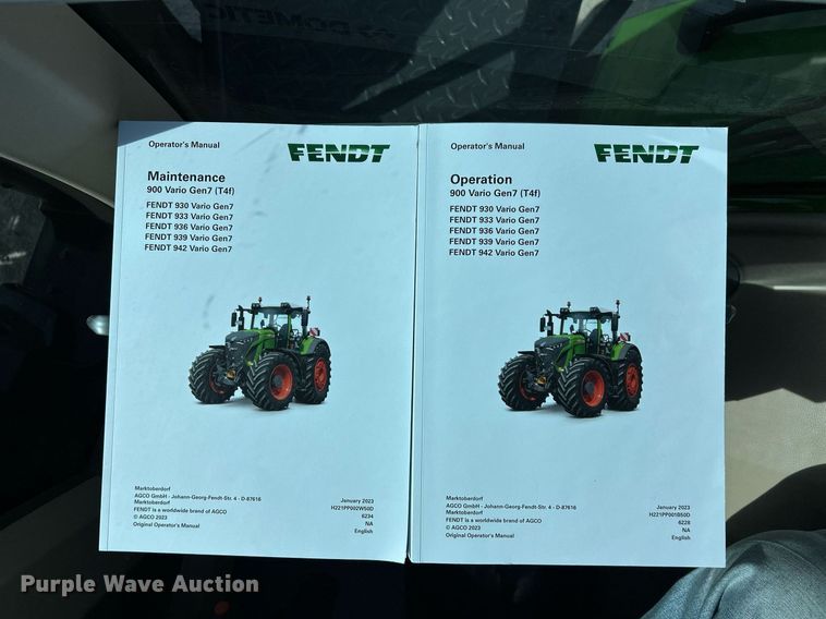image for item EL2007 2023 Fendt 939 Vario MFWD tractor