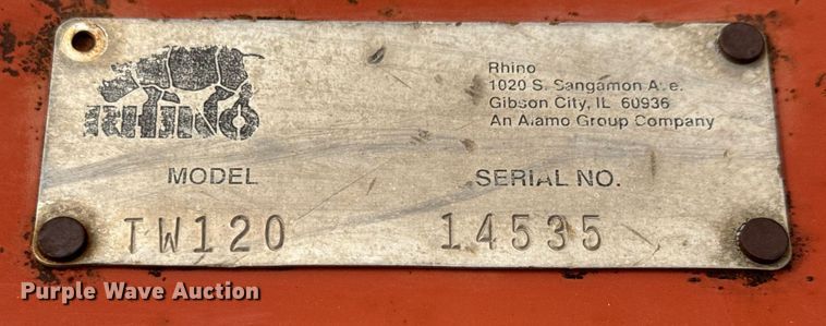 image for item EQ1421 Rhino TW120 rotary mower