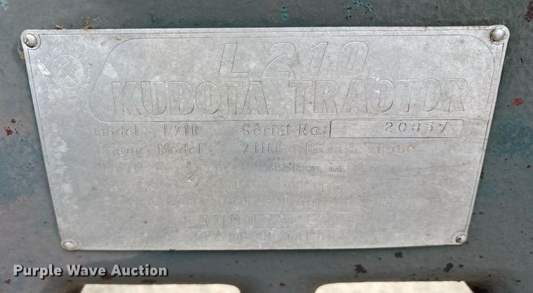 image for item ND9713 Kubota L210 tractor