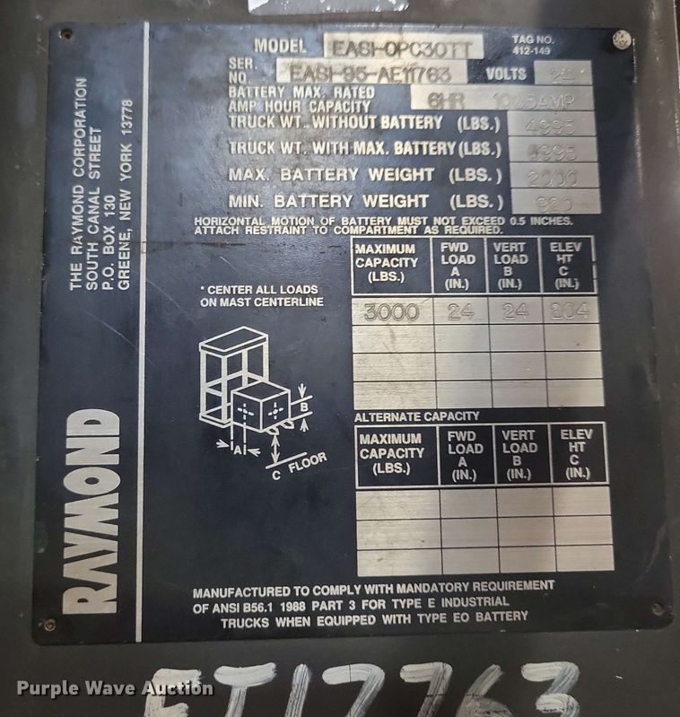 image for item NV9838 Raymond EASI-OPC30TT order picker