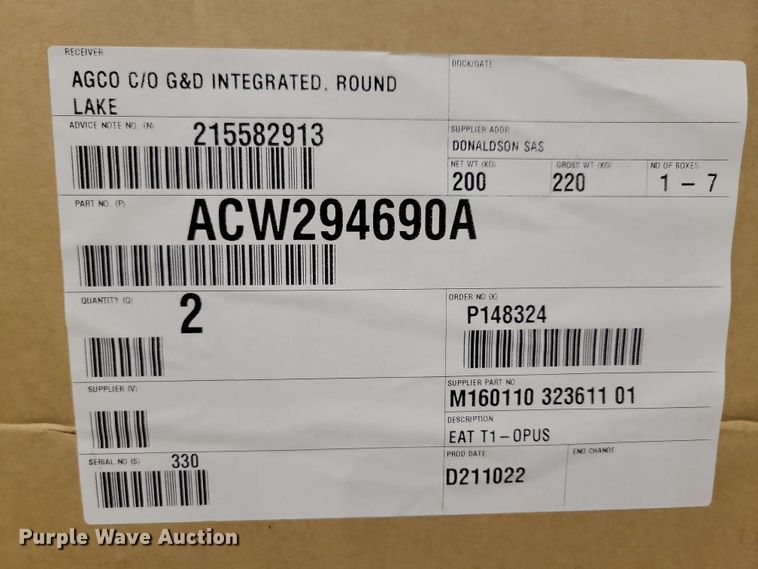 image for item NV9840 (3) Agco exhaust systems