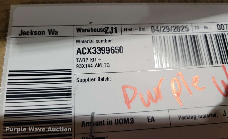 image for item NV9849 (3) Agri Cover tarp kits