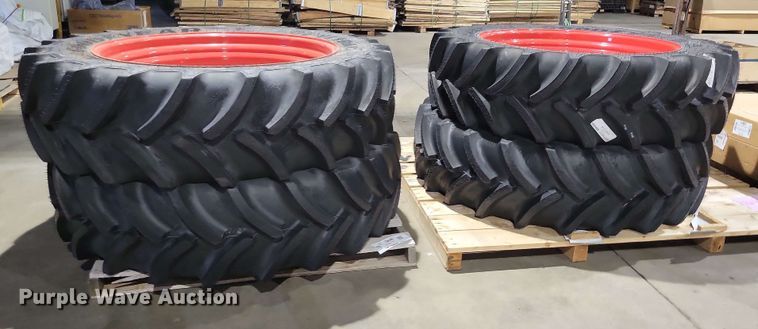 image for item NV9850 (4) Goodyear Optitrac 480/70R46 tires and wheels