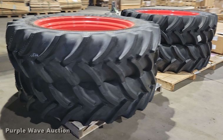 image for item NV9850 (4) Goodyear Optitrac 480/70R46 tires and wheels