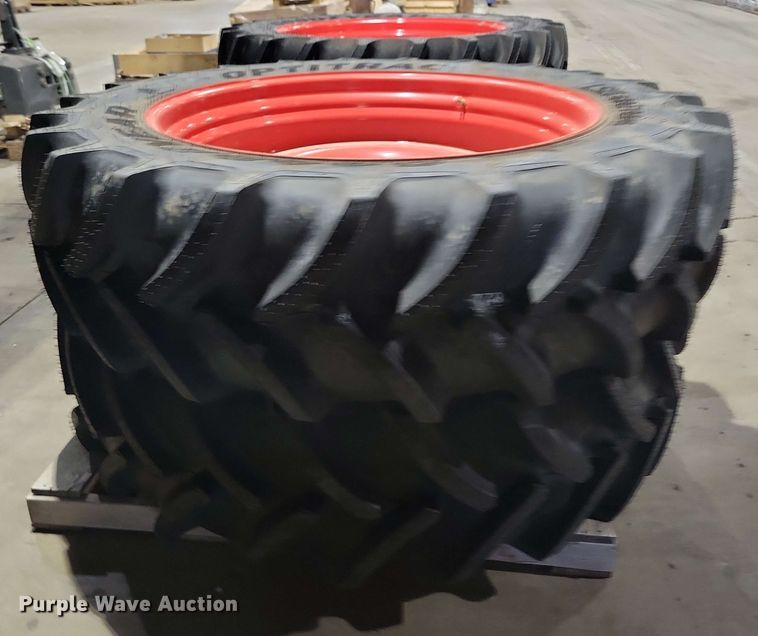 image for item NV9850 (4) Goodyear Optitrac 480/70R46 tires and wheels