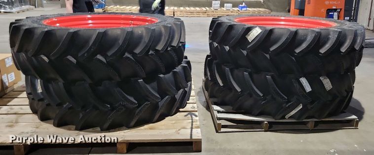 image for item NV9850 (4) Goodyear Optitrac 480/70R46 tires and wheels