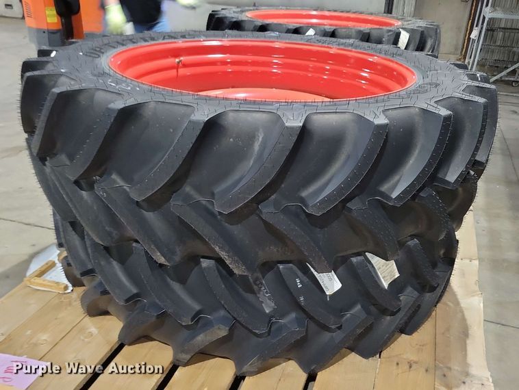 image for item NV9850 (4) Goodyear Optitrac 480/70R46 tires and wheels