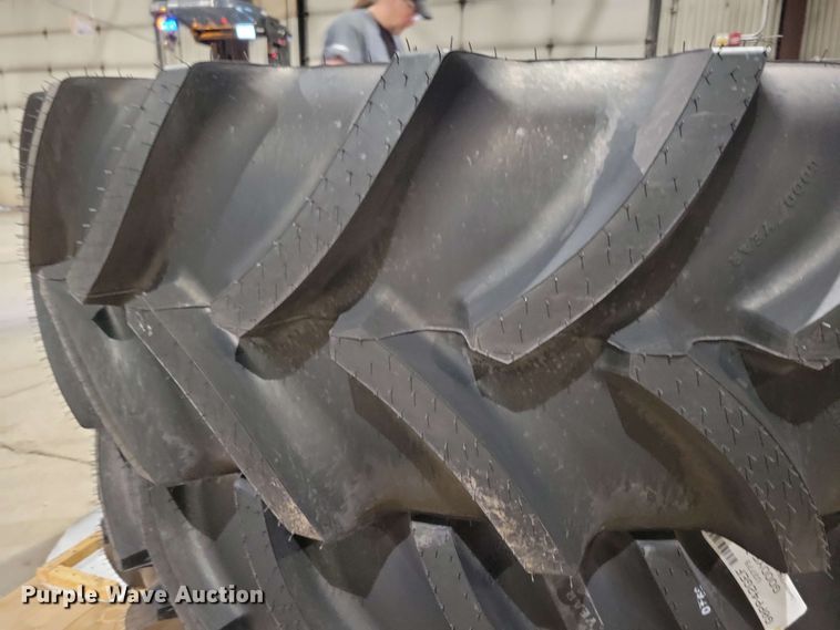 image for item NV9850 (4) Goodyear Optitrac 480/70R46 tires and wheels