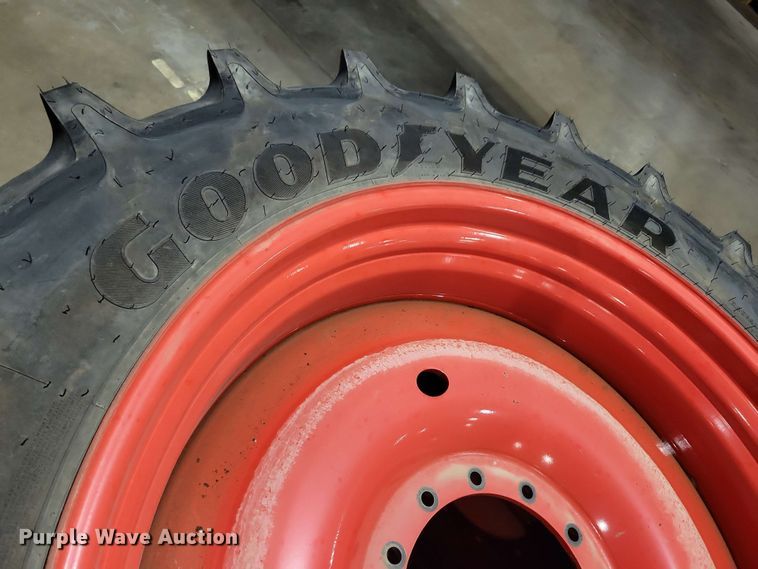 image for item NV9850 (4) Goodyear Optitrac 480/70R46 tires and wheels