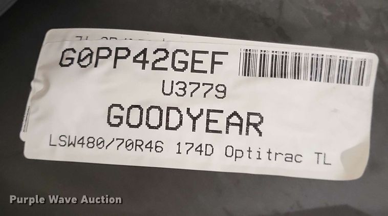 image for item NV9850 (4) Goodyear Optitrac 480/70R46 tires and wheels