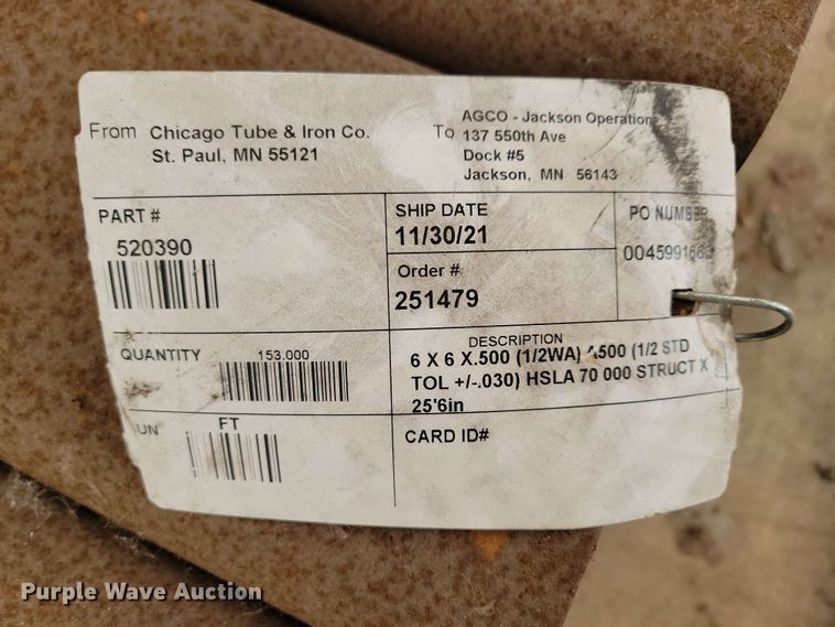 image for item NV9857 Steel tubing