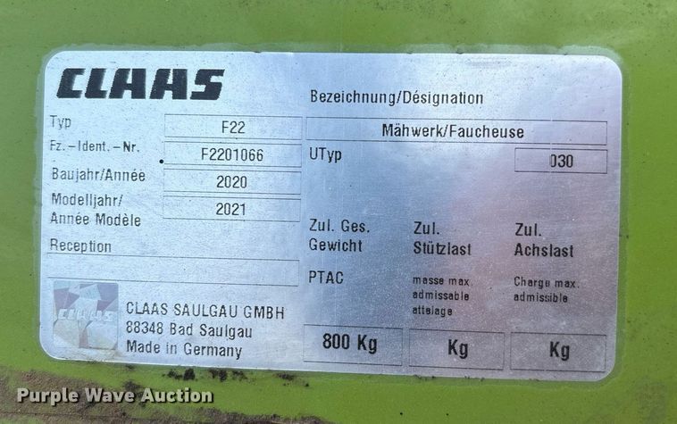 image for item YA0506 2021 Claas Disco 32 disc mower