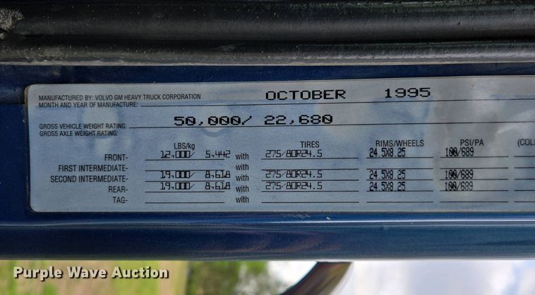 image for item DP6340 1996 Volvo semi truck