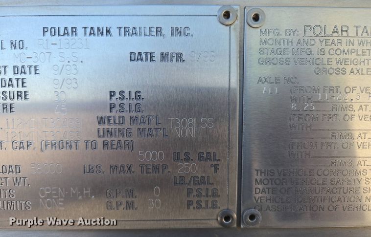 image for item DP6346 1994 Polar tank trailer